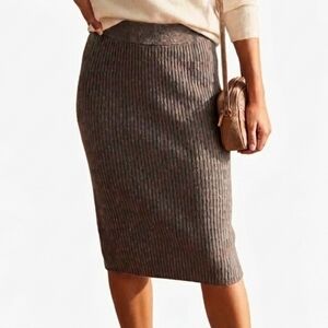 [Gap] Softess Sweater Midi Knit Pencil Skirt/Taupe/Women Small